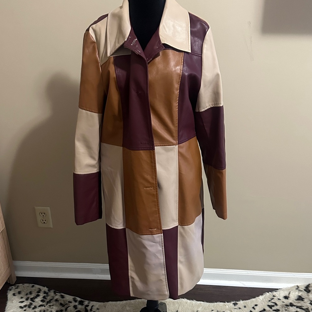 Dolls Kill Multicolor Patchwork Leather Jacket